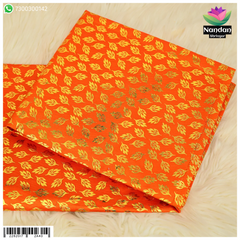 Reshmi Chapa Vastra - Orange