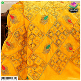 Velvet Mayur Vastra - Yellow