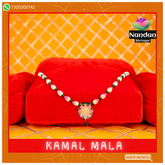 Kamal Mala by nandanshringars features intricate Meenakari design on a vibrant floral bead necklace.