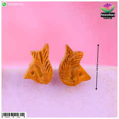 Chandan Mayurakrit Kundal - Size 1 For 0 No. Swaroop