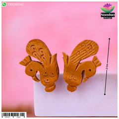 Chandan Mayurakrit Kundal - Size 4 For 5 To 6 No. Swaroop