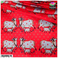 Cow Print Vastra ( Red )