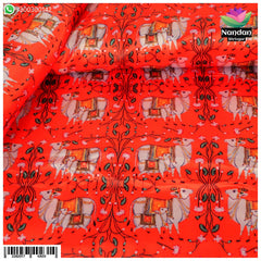 Cow Print Vastra ( Red )