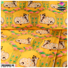 Cow Print Vastra ( Yellow)