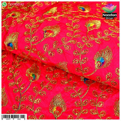 Mayur Zari Kaam Vastra - Dark Pink