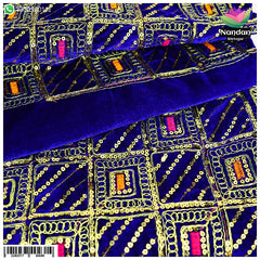 Velvet Chokhana Vastra - Dark Blue
