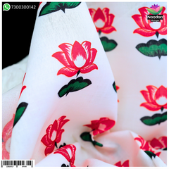 Kamal Print Vastra white
