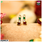 Nandan Shringar Makrakrit jadaau kundal with intricate kundan design, showcasing traditional craftsmanship and elegant jewelry detail.