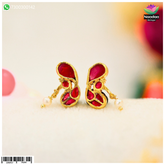 Nandan Shringar Mayurakrit jadaau kundal Manek design 2 with intricate kundan detailing and traditional craftsmanship