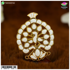 Meenakari Mukut - White (Without Kiran)