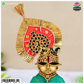 Laddu Gopal Meenakari Mukut Black (With Kiran)