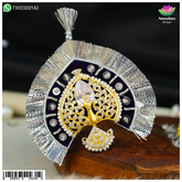 Laddu Gopal Heera Mayur Mukut Big Size (Silver)