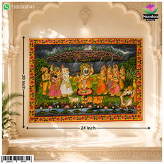 Hand-Painted Govardhan Leela Pichwai