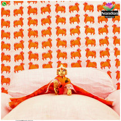 Cow Print Vastra - Green