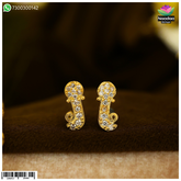 Silver Heera Makrakrit Kundal earrings by Nandan Shringar with intricate design and polished finish, perfect for traditional attire.