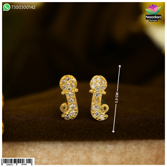 Special Makrakrit Kundal- Silver Heera