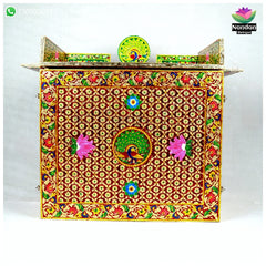Meenakari Bangla - Reversible Side 1 - Laal Side 2 - Hara ( 20 Inch )