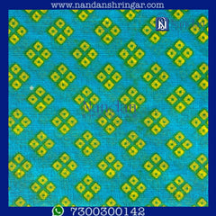 Blue Firozi Choufuli Vastra by nandanshringars, showcasing intricate patterns and rich fabric texture.