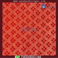 Choufuli Vastra in vibrant orange Tapkiri design by nandanshringars, showcasing intricate patterns and textures.