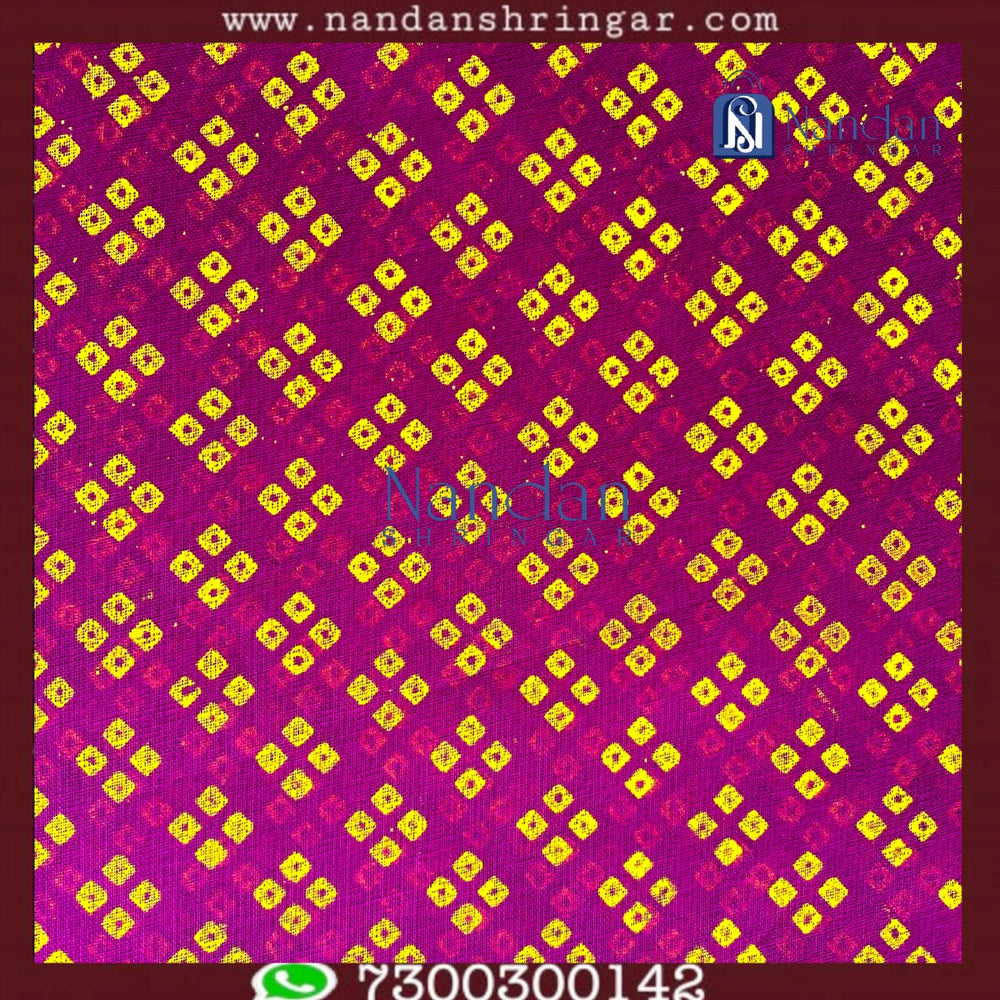 Magenta Choufuli Vastra from nandanshringars, showcasing intricate fabric texture and vibrant color.