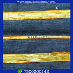 Purple Dhora Wala Special Zari Vastra by nandanshringars, showcasing intricate zari work and elegant fabric draping.