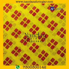 Choufuli Premium Vastra in vibrant yellow, showcasing intricate fabric texture and elegant draping design by nandanshringars.