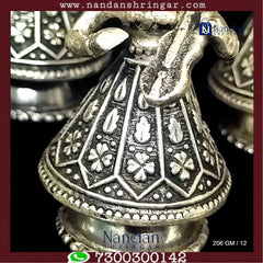 Utsav Arts Gopi Set of 8 fine silver pieces, featuring intricate designs and traditional craftsmanship.
