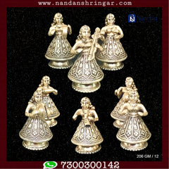 Gopi set of 8 fine silver pieces by Utsav Arts featuring intricate designs and traditional craftsmanship.