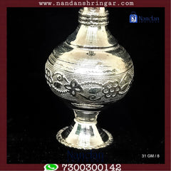 Fine silver Gulab Dani by Utsav Arts, intricately designed with floral motifs and a polished finish.