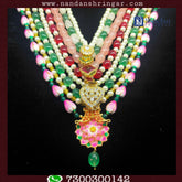 Janmashtmi special Baati Shringar with 8 Mala by Nandan Shringars, showcasing intricate designs and vibrant colors.