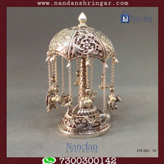 Fine silver Chak Dol by Utsav Arts, featuring intricate design and craftsmanship, suitable for traditional decor.