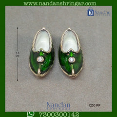 Fine silver Mojadi by Utsav Arts, featuring intricate design and craftsmanship, showcased on a neutral background.
