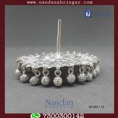 Fine silver Designer Chakri by Utsav Arts, showcasing intricate detailing and elegant craftsmanship.