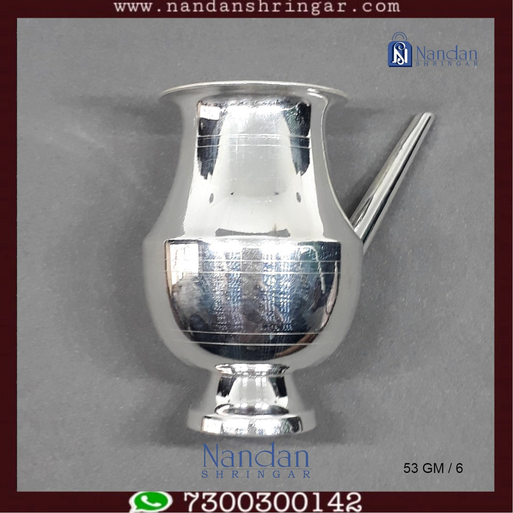 Fine silver Jhari Ji No. 3 from Utsav Arts, showcasing intricate design and craftsmanship in a delicate piece.