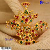 Tipara Folding Silver jewelry set by Nandanshringars featuring intricate 4-in-1 shringar with traditional design.