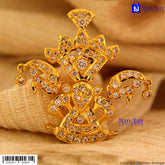 Tipara Folding Silver Heera 4-in-1 Shringar jewelry set by Nandanshringars, showcasing intricate silver embellishments.