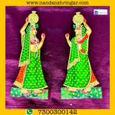 Green Gopi Matki pair from nandanshringars, showcasing traditional design and craftsmanship.