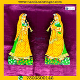 Yellow Gopi Shahnai pair from Nandan Shringaars, featuring intricate designs and traditional craftsmanship.