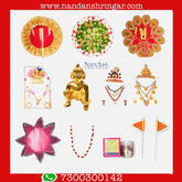 Shree Lalan Kit 1000 by nandanshringars, featuring colorful items for traditional rituals and ceremonies.