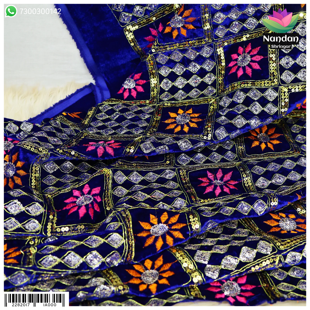Makhmal Pe Bharat Kaam Ka Vastra - Dark Blue