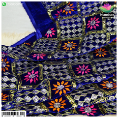 Makhmal Pe Bharat Kaam Ka Vastra - Dark Blue