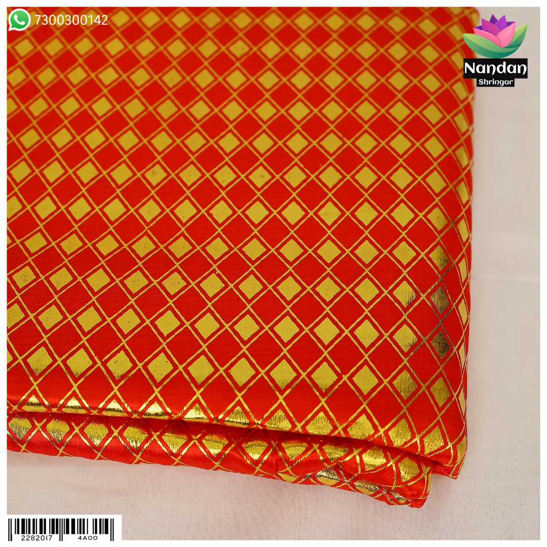 Choras Zari Chap Vastra - Red