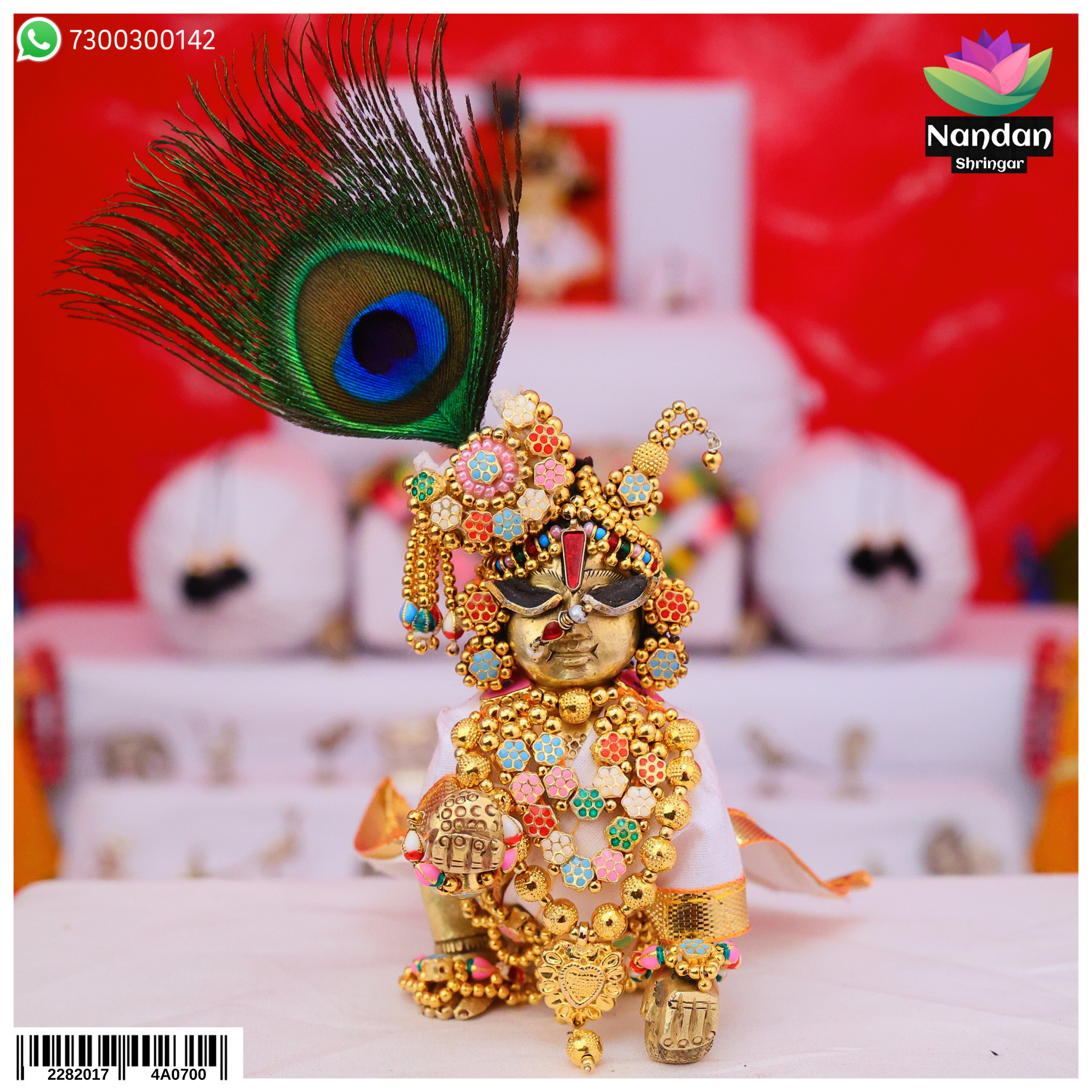 Meenakari Pachrangi Holi Shringar - Silver