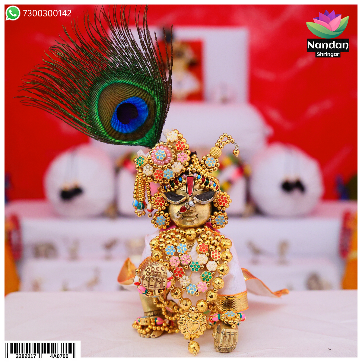Meenakari Pachrangi Holi Shringar - Silver