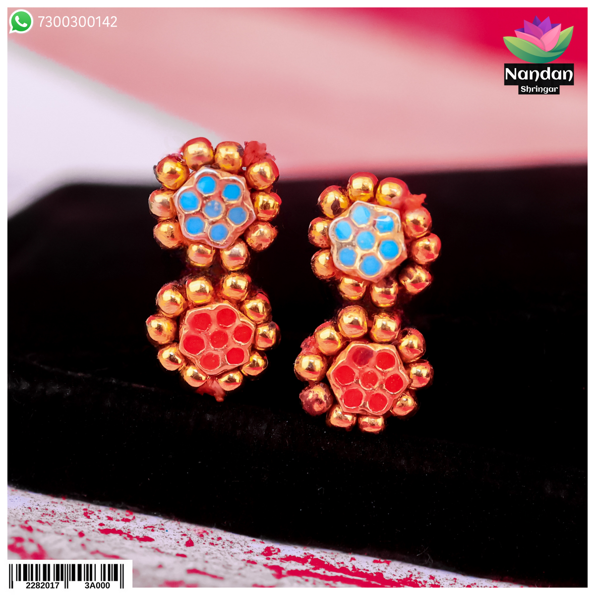 Meenakari Karnfool - (Silver)