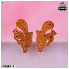 Chandan Mayurakrit Kundal - Size 3 For 3 To 4 No. Swaroop