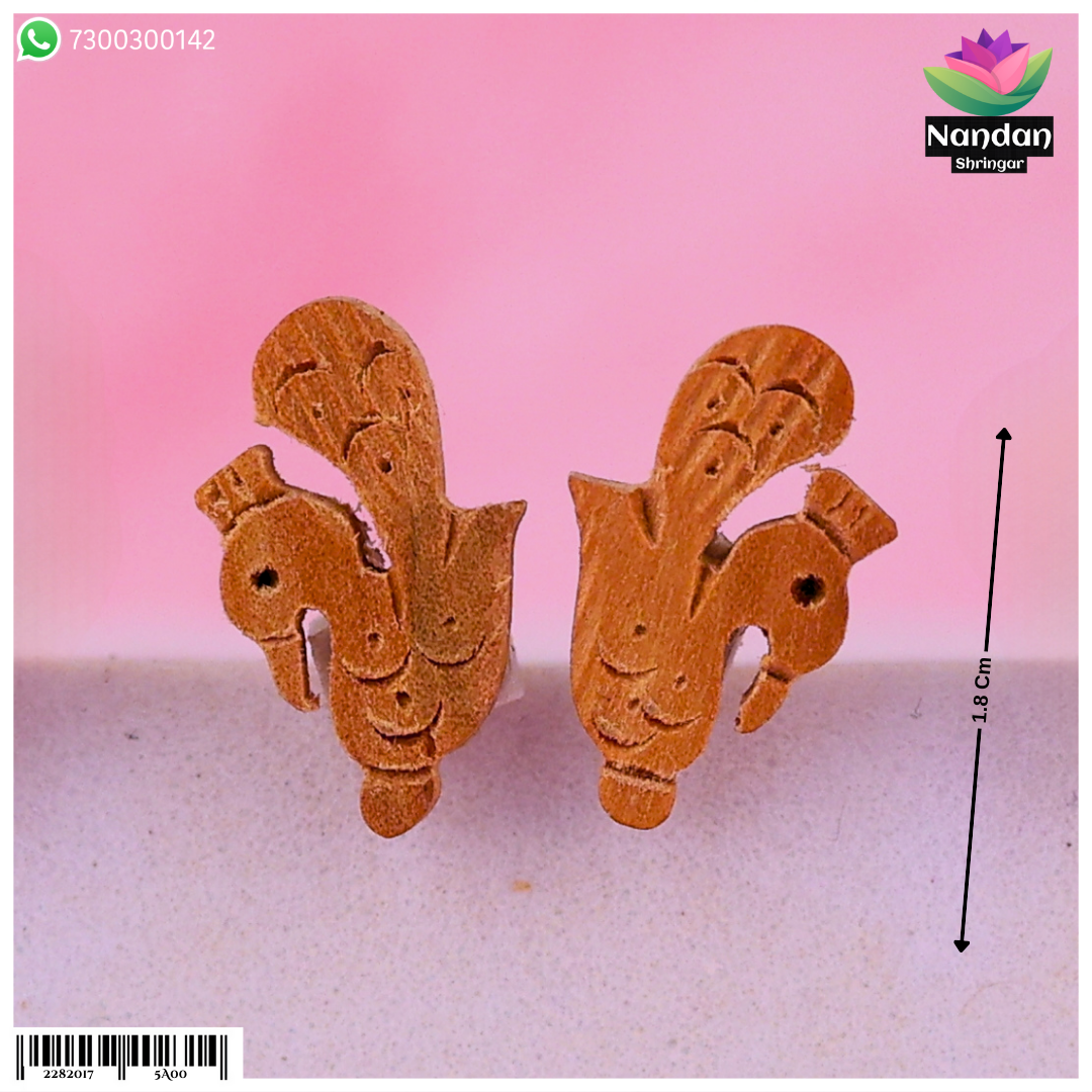 Chandan Mayurakrit Kundal - Size 3 For 3 To 4 No. Swaroop