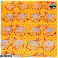 Cow Print Vastra  ( Yellow )