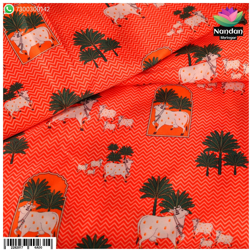 Cow Print Vastra  ( Red )