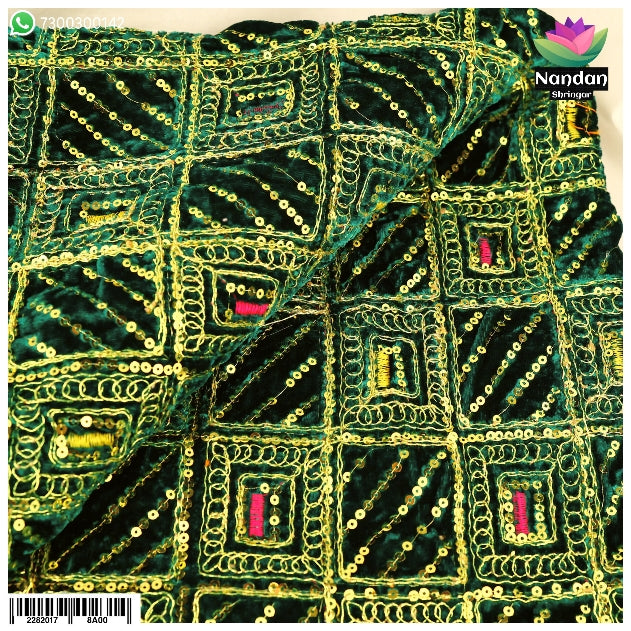 Velvet Chokhana Vastra - Green